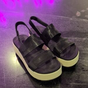 Stylish Black Platform Sandals